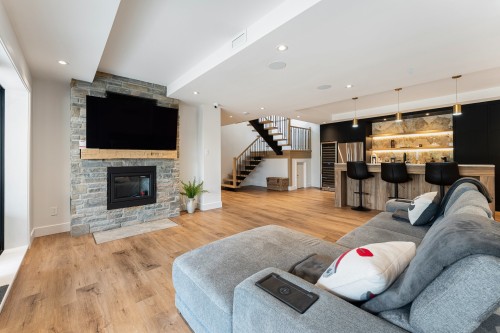 Family Room - 170 Ch. De L'Éléphant, Stanstead - Canton, QC - Indoor Photo Showing Living Room With Fireplace