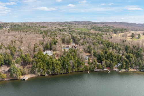 Aerial View - 170 Ch. De L'Éléphant, Stanstead - Canton, QC - Outdoor With Body Of Water With View