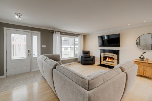 Salon - 6 14E Rue, Fossambault-Sur-Le-Lac, QC - Indoor Photo Showing Living Room With Fireplace