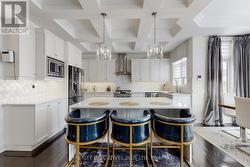 Large Island W/Waterfall Quartz Counters - 