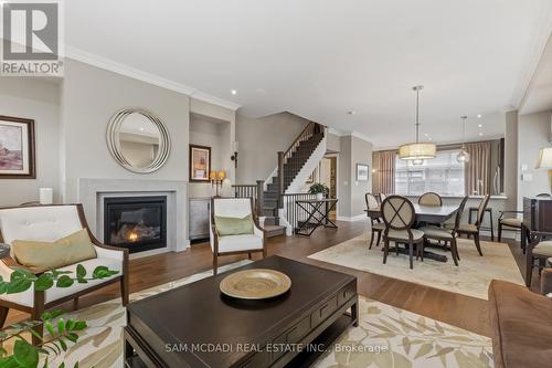 2029 Queensborough Gate, Mississauga, ON - Indoor Photo Showing Living Room With Fireplace