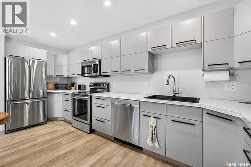 1160 Willow Avenue, Moose Jaw, SK - Indoor Photo Showing Kitchen With Double Sink