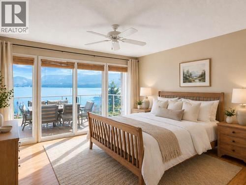 Virtually staged for illustrative purposes. - 1988 Dewdney Road, Kelowna, BC - Indoor Photo Showing Bedroom