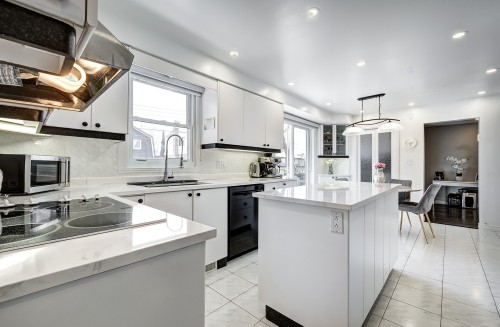 Kitchen - 74 Rue Chatillon, Dollard-Des-Ormeaux, QC - Indoor Photo Showing Kitchen With Double Sink With Upgraded Kitchen