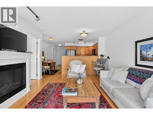 550 Rainbow Drive Unit# 302, Kaslo, BC - Indoor Photo Showing Living Room With Fireplace