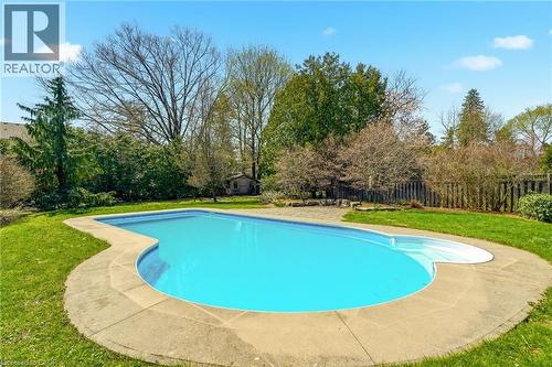 360 Pomona Avenue, Burlington, ON - Outdoor With In Ground Pool With Backyard