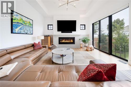 77 Bissonnette Lane, Lakeshore, ON - Indoor Photo Showing Living Room With Fireplace