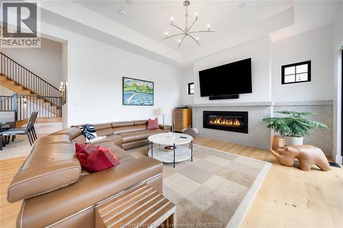 77 Bissonnette Lane, Lakeshore, ON - Indoor Photo Showing Living Room With Fireplace