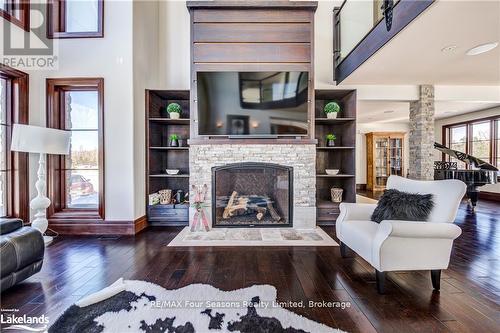 12 Windrose Valley Boulevard, Clearview, ON - Indoor Photo Showing Living Room With Fireplace