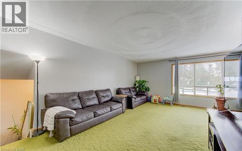 Bright room with a large window, light-colored walls, and green textured carpeting - 98 Shea Crescent, Kitchener, ON - Indoor Photo Showing Other Room