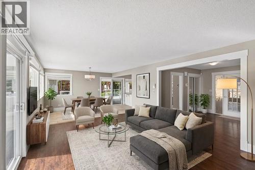 **virtually staged** - 3940 Angus Drive, West Kelowna, BC - Indoor Photo Showing Living Room