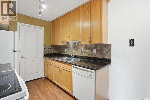 104D2 1121 Mckercher Drive, Saskatoon, SK - Indoor Photo Showing Kitchen With Double Sink