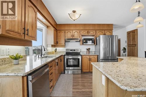 Seaborg Acreage, Craven, SK - Indoor Photo Showing Kitchen With Stainless Steel Kitchen With Upgraded Kitchen