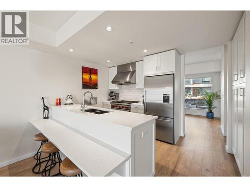 3030 Pandosy Street Unit# 316, Kelowna, BC - Indoor Photo Showing Kitchen With Double Sink
