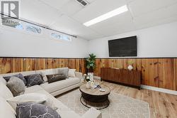 Virtually Staged-Basement Rec Room - 