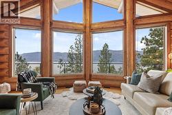 Vaulted ceilings with windows framing the views - 