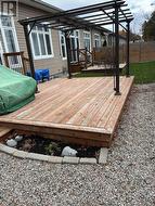 Backyard ground level deck - 