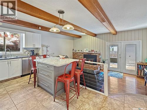 19 Marquis Crescent, Regina, SK - Indoor Photo Showing Kitchen With Double Sink