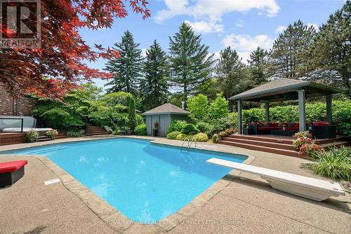20' x 40' Gunite Saltwater Pool - Refinished 2025 - 2315 8 Sideroad, Burlington, ON - Outdoor With In Ground Pool With Deck Patio Veranda With Backyard