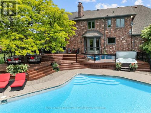 20' x 40' Gunite Saltwater Pool - Refinished 2025 - 2315 8 Sideroad, Burlington, ON - Outdoor With In Ground Pool With Deck Patio Veranda