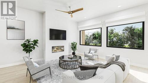 535 Adventure Private, Ottawa, ON - Indoor Photo Showing Living Room With Fireplace