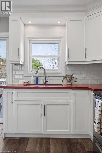 157 Cameron Avenue N, Hamilton, ON - Indoor Photo Showing Kitchen With Double Sink