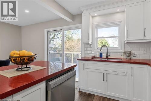 157 Cameron Avenue N, Hamilton, ON - Indoor Photo Showing Kitchen With Double Sink