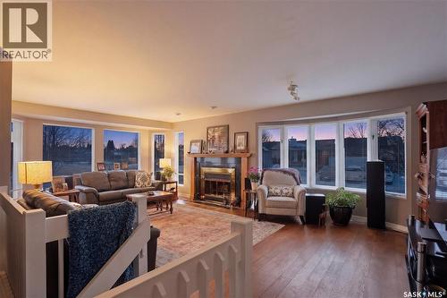 250 Bornstein Court, Saskatoon, SK - Indoor Photo Showing Living Room With Fireplace