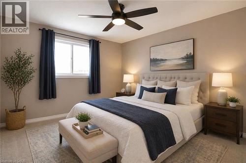 Digitally Staged - 72 Etherington Crescent, Binbrook, ON - Indoor Photo Showing Bedroom