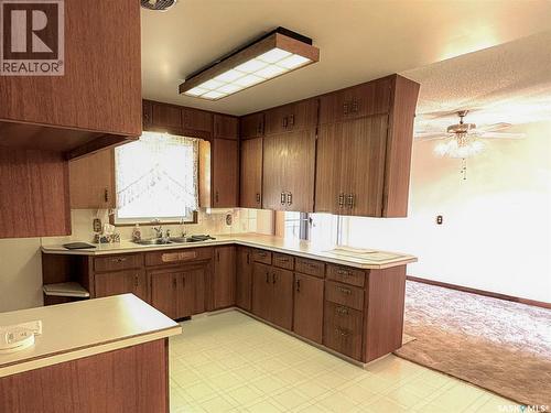 402 Fourth Street, Kipling, SK - Indoor Photo Showing Kitchen With Double Sink