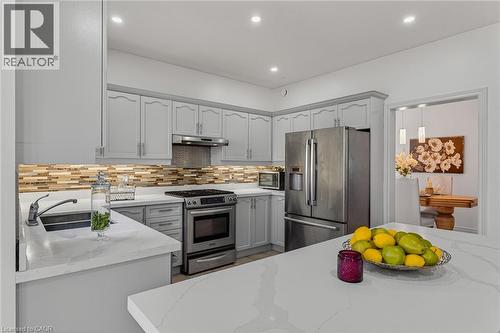 14 Hearthbridge Street, Kitchener, ON - Indoor Photo Showing Kitchen With Double Sink With Upgraded Kitchen
