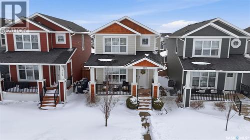 122 Greyeyes-Steele Way, Saskatoon, SK - Outdoor With Deck Patio Veranda With Facade