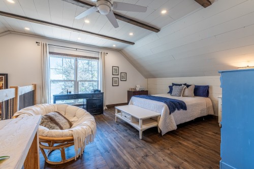 Mezzanine - 49 Rue De La Pointe, La Minerve, QC - Indoor Photo Showing Bedroom