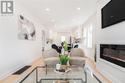 297 Britannia Avenue, Hamilton, ON - Indoor Photo Showing Living Room With Fireplace