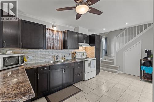 25 Mckinstry Street, Hamilton, ON - Indoor Photo Showing Kitchen With Double Sink