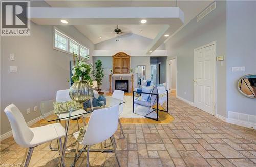 2 Smetana Drive, Kitchener, ON - Indoor Photo Showing Dining Room With Fireplace