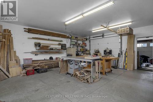 Insulated Workshop with In-Floor Heating - 9610 Sideroad 5 Side Road, Erin, ON - Indoor Photo Showing Garage