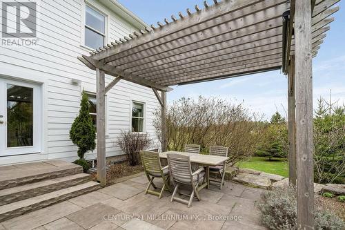 Pergola of the back deck - 9610 Sideroad 5 Side Road, Erin, ON - Outdoor With Deck Patio Veranda With Exterior