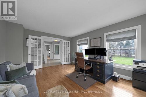 Picture windows overlooking the front yard - 9610 Sideroad 5 Side Road, Erin, ON - Indoor Photo Showing Office