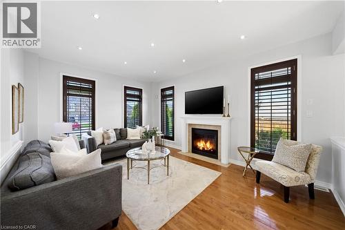 189 Cloverleaf Drive, Ancaster, ON - Indoor Photo Showing Living Room With Fireplace
