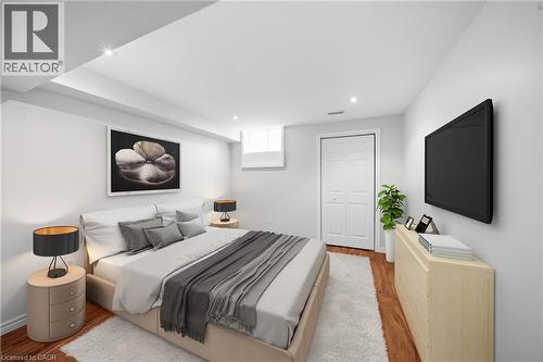 VIRTUALLY STAGED - 189 Cloverleaf Drive, Ancaster, ON - Indoor Photo Showing Bedroom