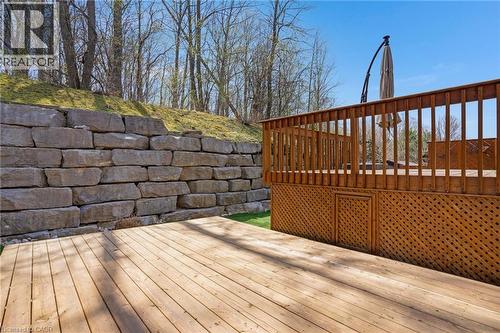 Expansive wood deck with lattice skirting and integrated storage access - 227 Chestnut Hill Crescent, Kitchener, ON - Outdoor