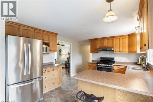 413294 Baseline Road, Durham, ON - Indoor Photo Showing Kitchen With Double Sink