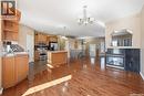 315 Brookshire Crescent, Saskatoon, SK  - Indoor Photo Showing Kitchen With Fireplace 