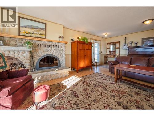 4550 Gulch Road, Naramata, BC - Indoor Photo Showing Living Room With Fireplace