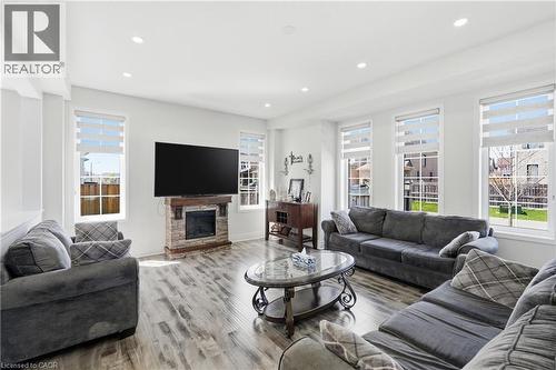 57 Thompson Road, Caledonia, ON - Indoor Photo Showing Living Room With Fireplace