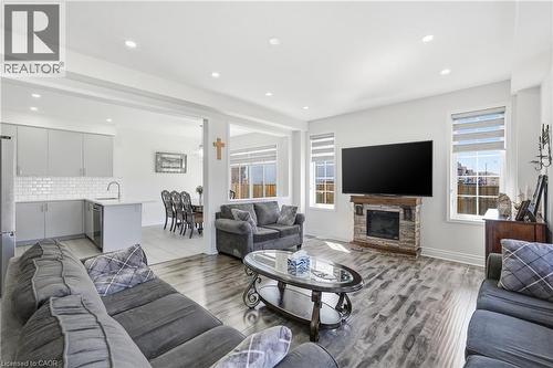 57 Thompson Road, Caledonia, ON - Indoor Photo Showing Living Room With Fireplace
