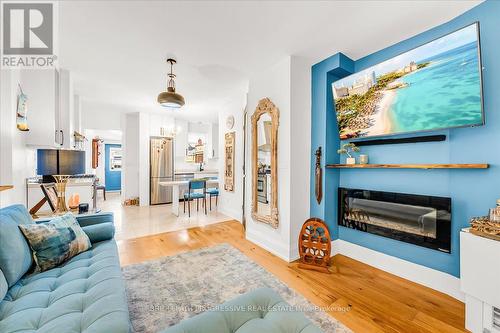 332 Delaware Avenue, Toronto, ON - Indoor Photo Showing Living Room With Fireplace