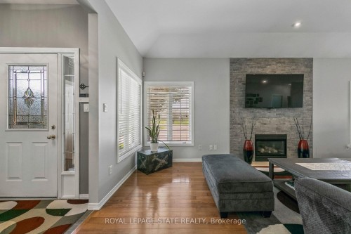 55 Chesley Street, Hamilton, ON - Indoor Photo Showing Living Room With Fireplace