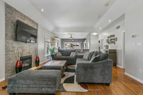 55 Chesley Street, Hamilton, ON - Indoor Photo Showing Living Room With Fireplace